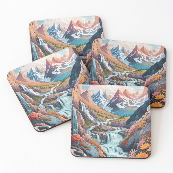 Item preview, Mountains and waterfall in peace designed and sold by Artsemg.