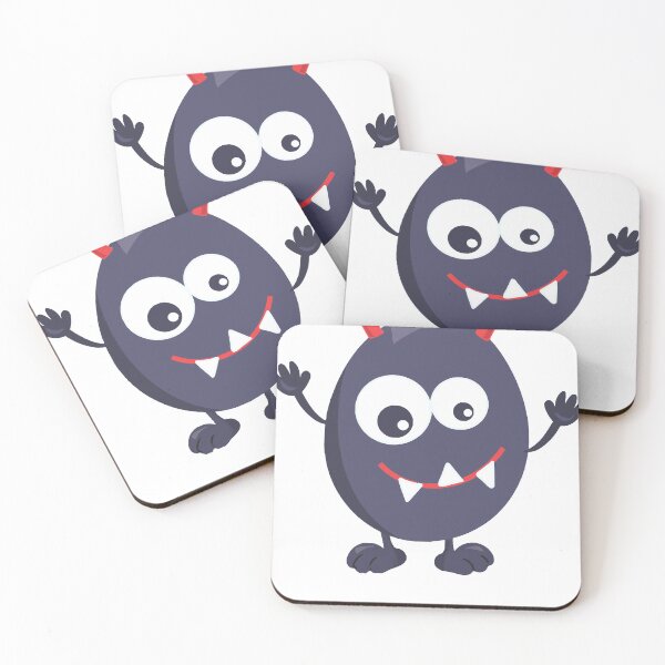 Item preview, Cute Monster, Funny Monster, Blue Monster, Horns  designed and sold by adornomaka.