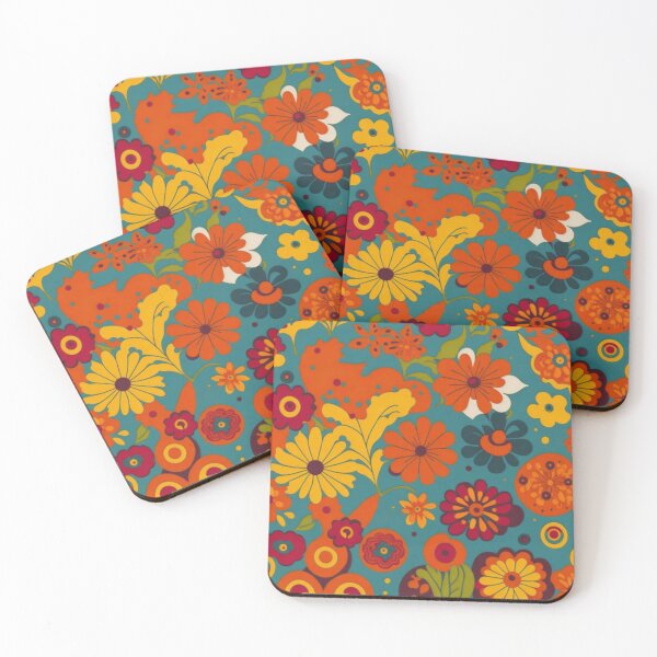 Item preview, Flower Power Colourful Flower Pattern designed and sold by druidwolfart.