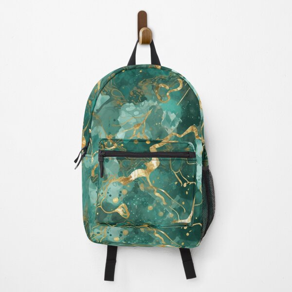 Item preview, Green Turquoise Gold Marble Style Seamless Pattern designed and sold by AerinDigital.