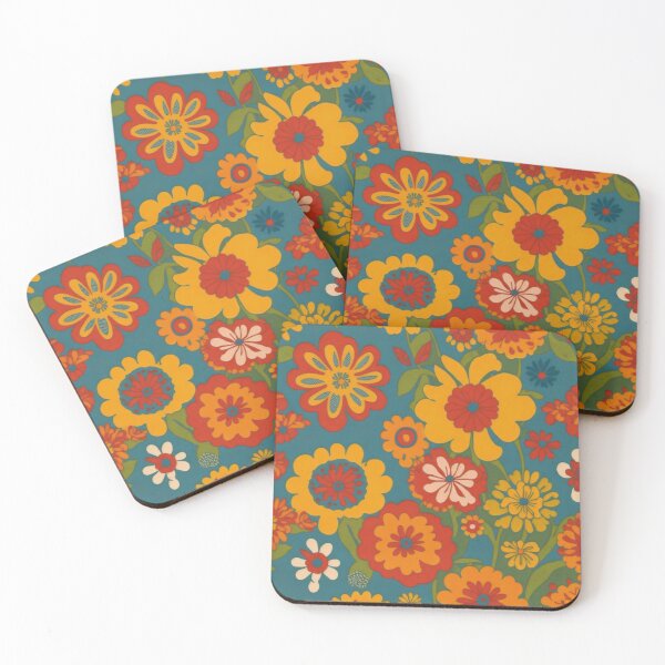 Item preview, Flower Power Colourful Flower Pattern designed and sold by druidwolfart.