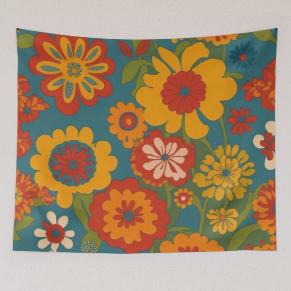 Item preview, Flower Power Colourful Flower Pattern designed and sold by druidwolfart.