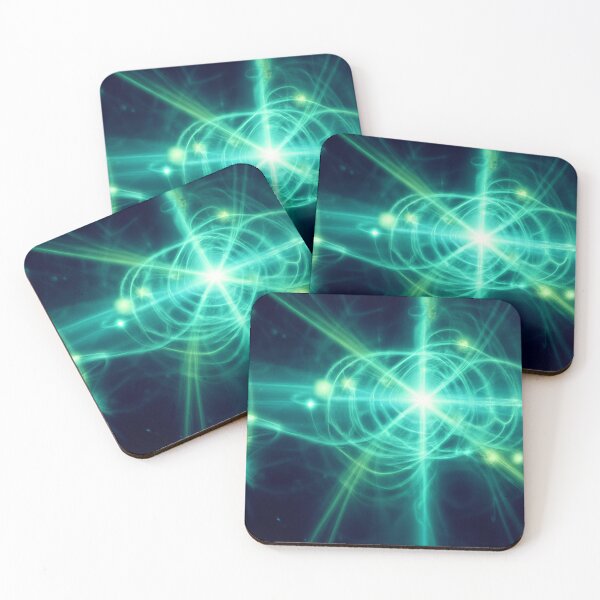 Item preview, Particle Physics Teal Quasars in Space designed and sold by Naomi Gutierrez Parrish.