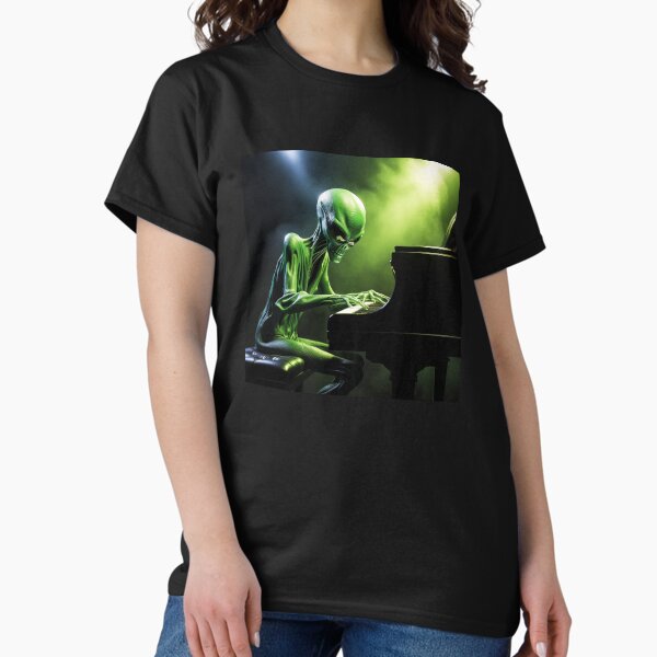 Alien Piano Player Classic T-Shirt
