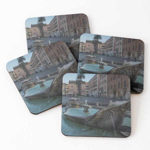 Item preview, Early morning Turquoise - Fontana della Barcaccia at the Spanish Steps in Rome designed and sold by Georgia Mizuleva.