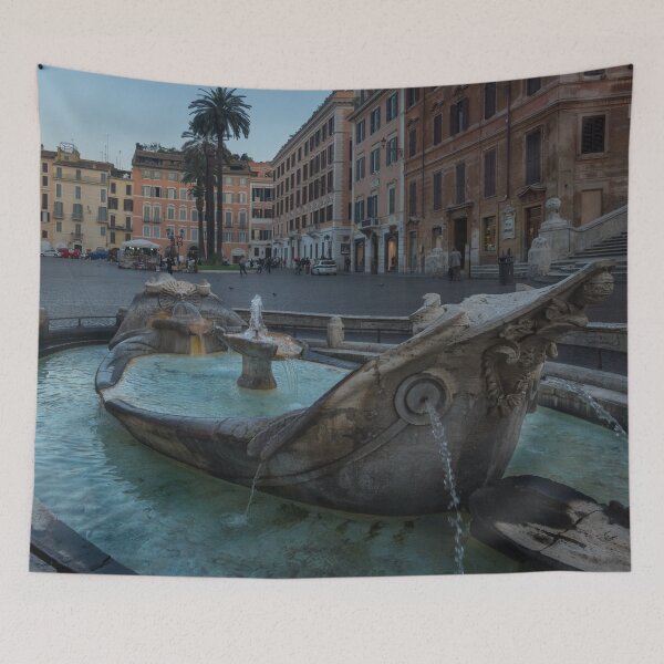 Item preview, Early morning Turquoise - Fontana della Barcaccia at the Spanish Steps in Rome designed and sold by Georgia Mizuleva.