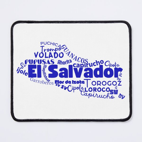 Item preview, El Salvador map with salvadorean spanish words designed and sold by Marellyssv.
