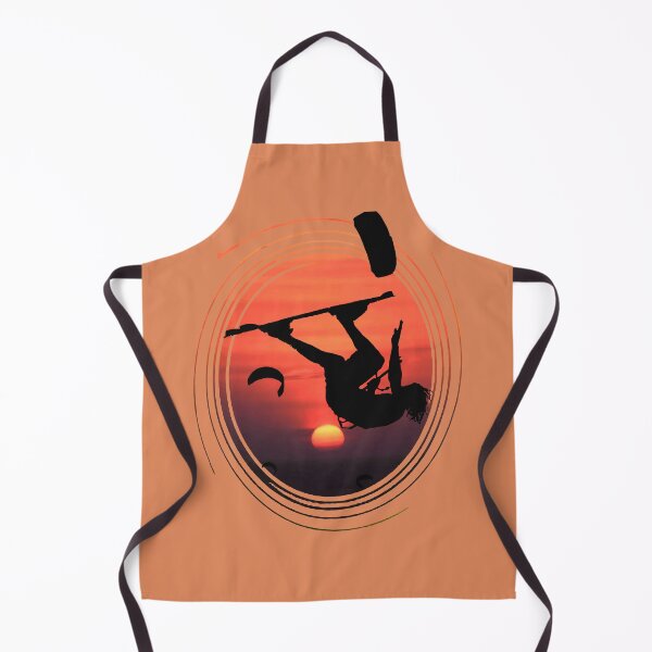 Item preview, Kitesurfer dando un salto mortal silueta negra y puesta de sol designed and sold by taiche.