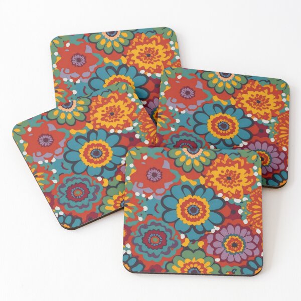 Item preview, Flower Power Colourful Flower Pattern designed and sold by druidwolfart.