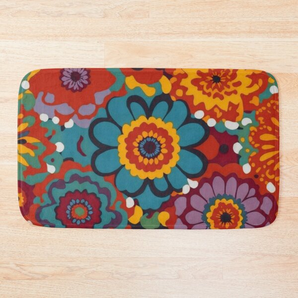Item preview, Flower Power Colourful Flower Pattern designed and sold by druidwolfart.