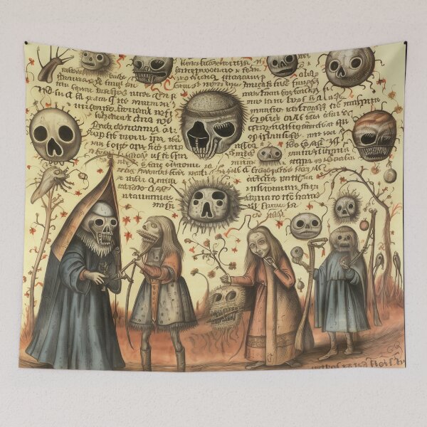 Item preview, Black Death Plague Medieval Manuscripts  designed and sold by BrandonArtWorld.