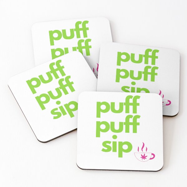 Item preview, Coffee and Weed - Puff, puff, sip designed and sold by AshleyJaneCo.