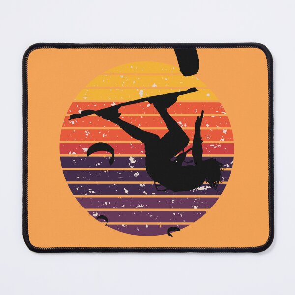 Item preview, Kitesurfer Somersaulting Black Silhouette Retro Sunset designed and sold by taiche.