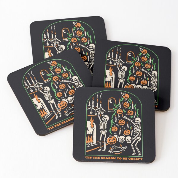 Item preview, Tis the season to be creepy skeleton pumpkins halloween  	 designed and sold by rmvpsynxzhu47.