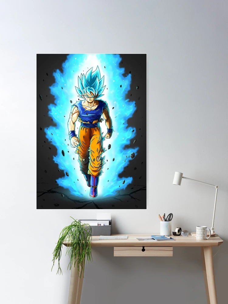 Goku Super Saiyan Canvas Print, Blue, 30 x 45 cm : : Home & Kitchen