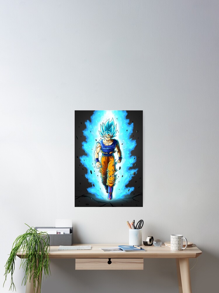 Goku SSJ Blue Poster for Sale by Aristote