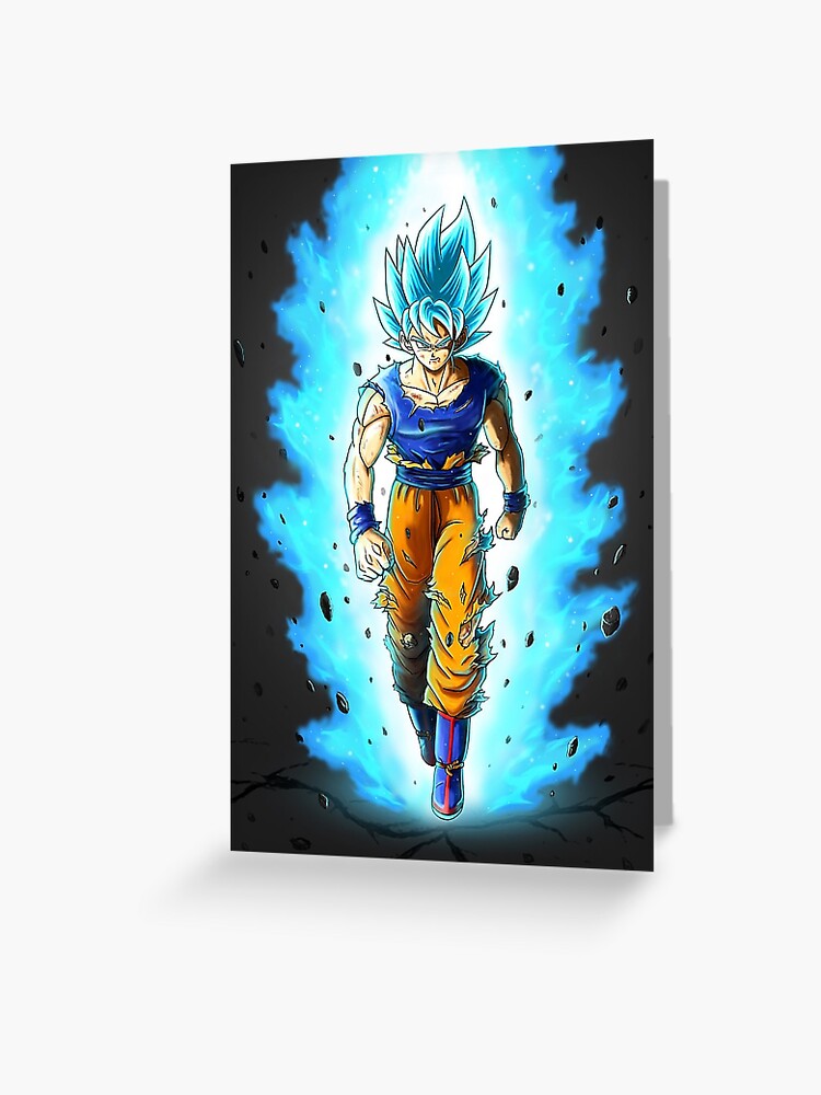 Goku SSJ Blue Greeting Card for Sale by Aristote