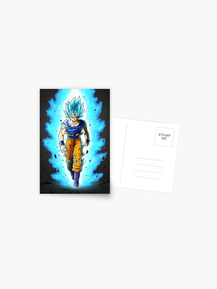 Goku SSJ Blue Greeting Card for Sale by Aristote