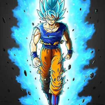 Super Saiyan Blue Goku Greeting Card by Creationistlife