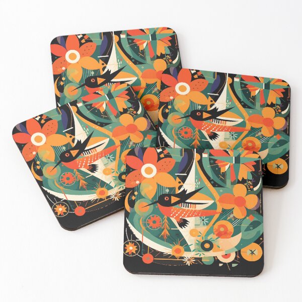 Item preview, Birds and flowers Charley Harper style designed and sold by g6iboyd.