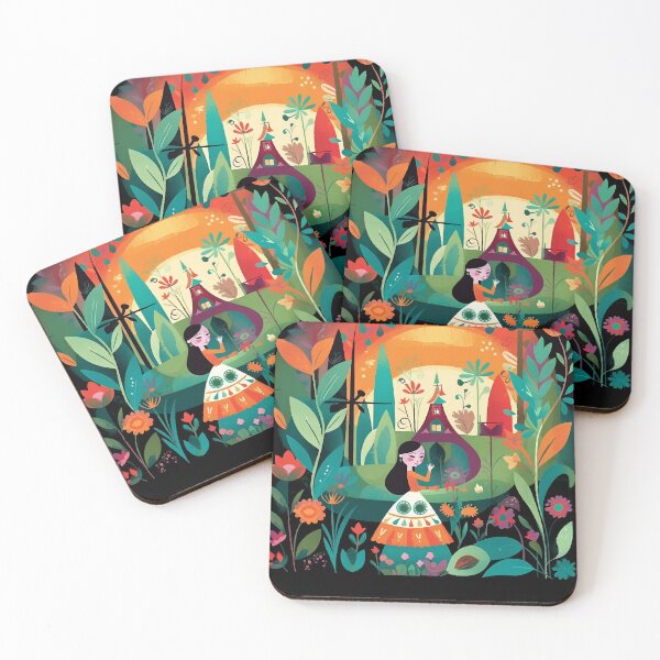 Item preview, Girl in autumn forest style Mary Blair  designed and sold by g6iboyd.