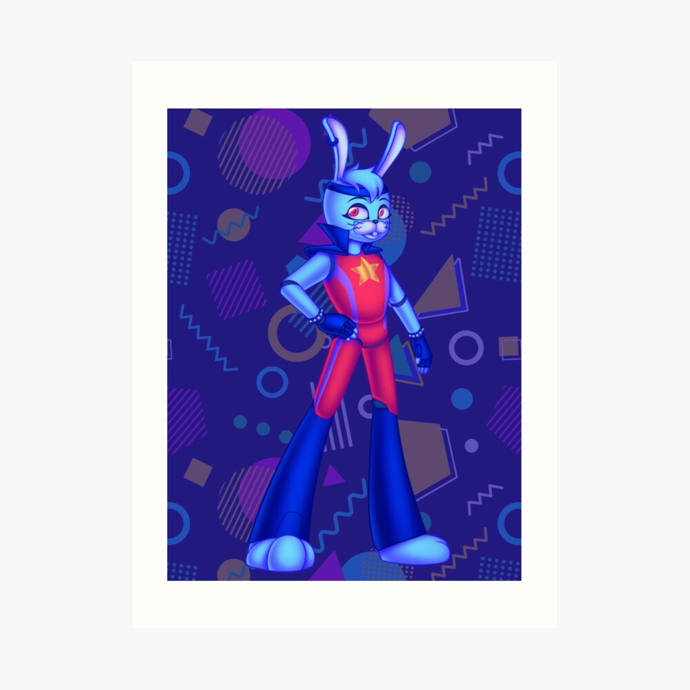 FNAF Glamrock Bonnie V2 5x7in Art Print 