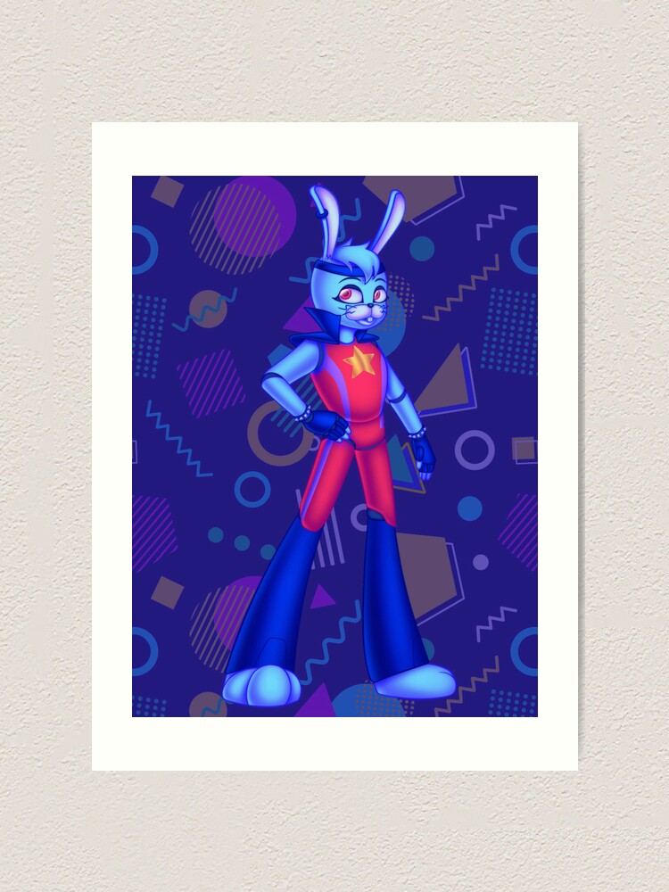 Glamrock Bonnie- Security breach fnaf Art Board Print for Sale by Tooken