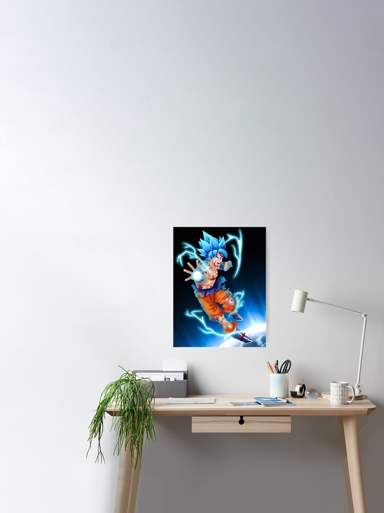 Goku SSJ Blue Bomb Poster for Sale by Aristote