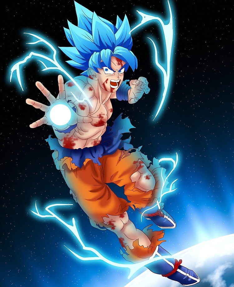 Son Goku transforming SSJ Blue | iPad Case & Skin