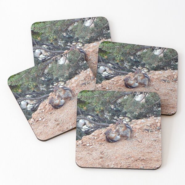 Item preview, Golden - manteled Ground Squirrels playing  in Bryce Canyon National Park designed and sold by gistinker.