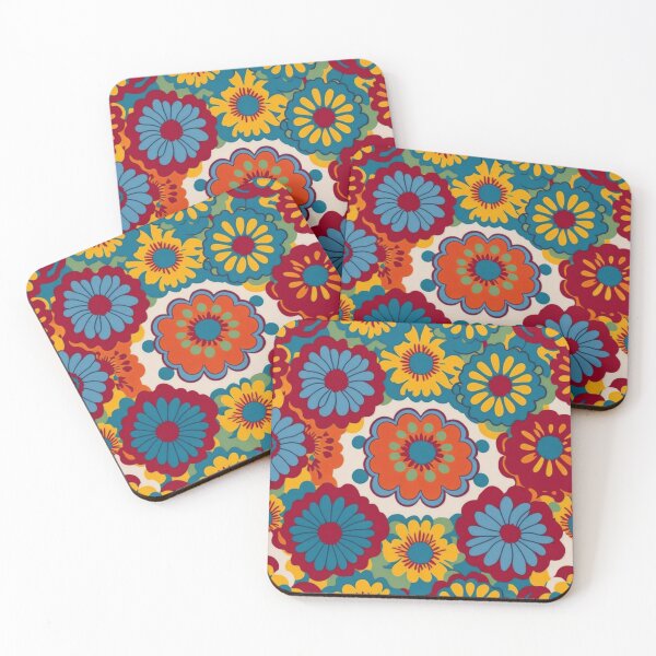 Item preview, Flower Power Colourful Flower Pattern designed and sold by druidwolfart.
