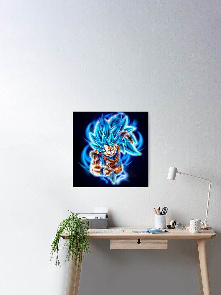 Goku SSJ Blue Poster for Sale by Aristote
