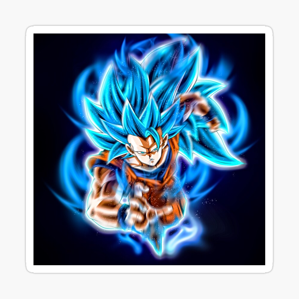 Adesivo de Parede Goku Super Sayajin 3 Blue - M 42x58cm