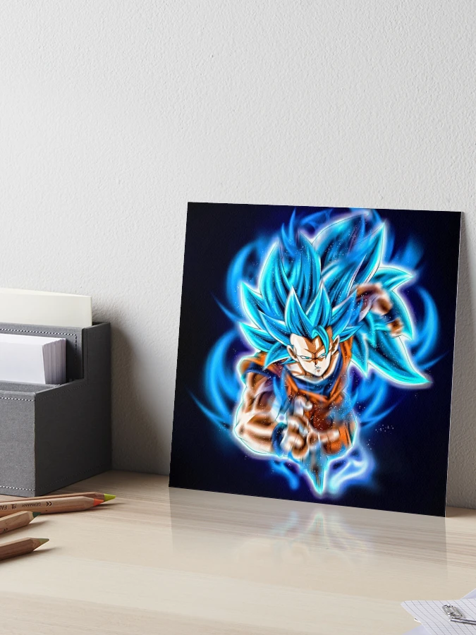 Kit 3 quadros vertical dbz super goku ssj blue