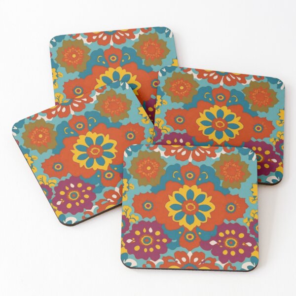 Item preview, Flower Power Colourful Flower Pattern designed and sold by druidwolfart.