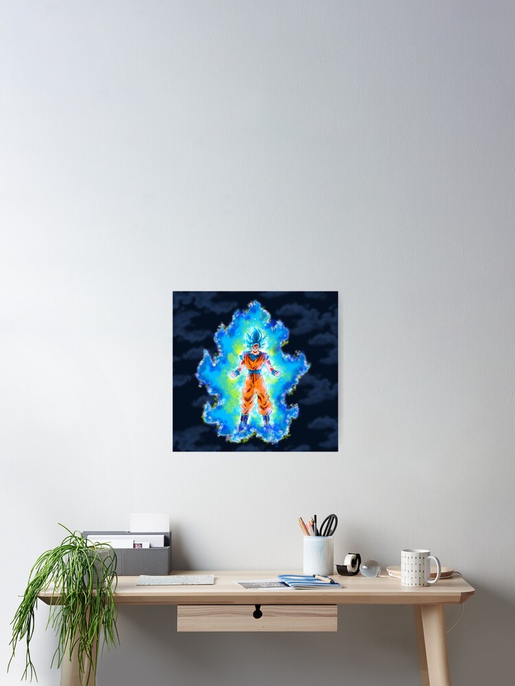 Goku SSJ Blue Bomb Poster for Sale by Aristote