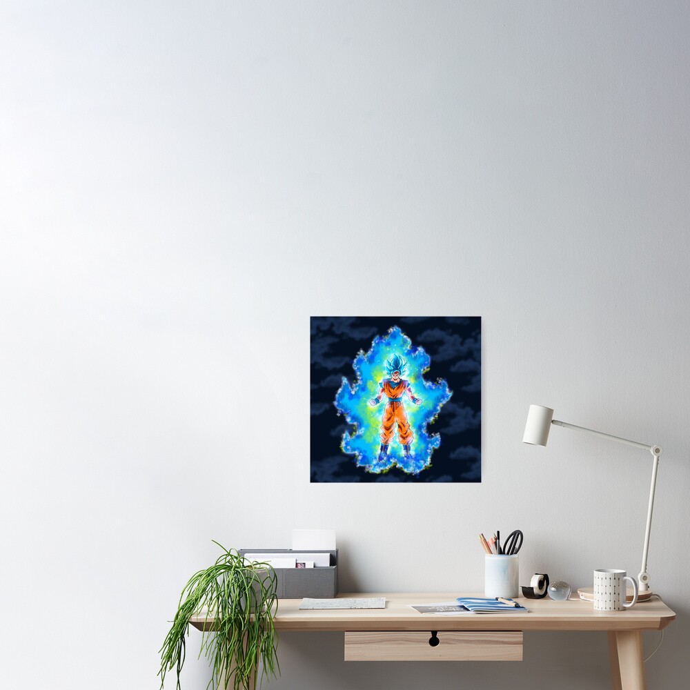 Goku SSJ Blue Greeting Card for Sale by Aristote