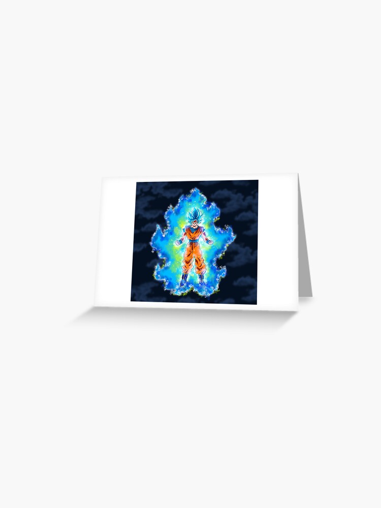 Goku SSJ Blue Greeting Card for Sale by Aristote