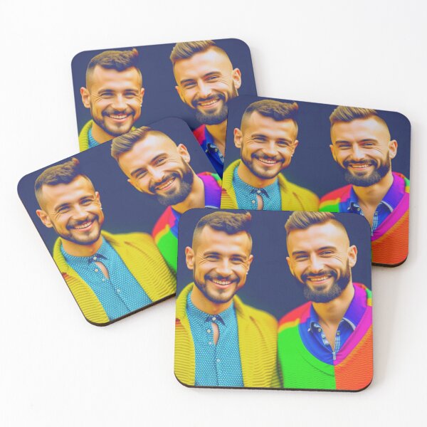 Item preview, Authenticity Unveiled: Embracing Self-Expression and Identity with Two Gay Hearts designed and sold by MiggysArtHaven.