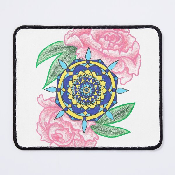 Item preview, Contrasting Peonies and Mandala designed and sold by 80HDeez.