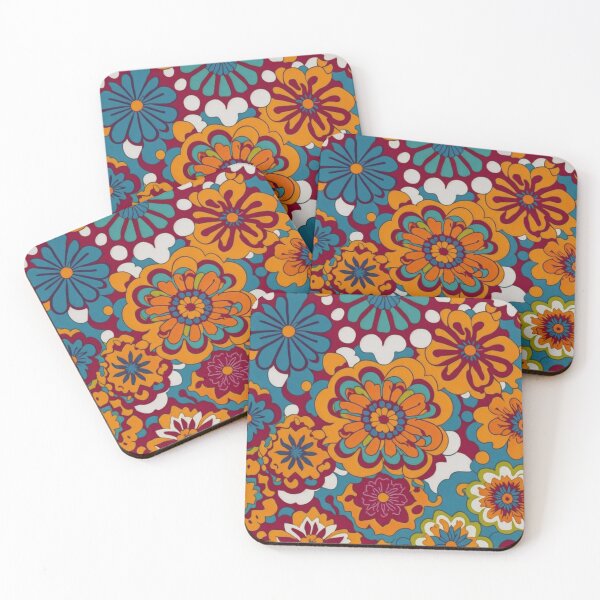 Item preview, Flower Power Colourful Flower Pattern designed and sold by druidwolfart.
