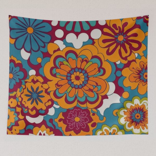 Item preview, Flower Power Colourful Flower Pattern designed and sold by druidwolfart.