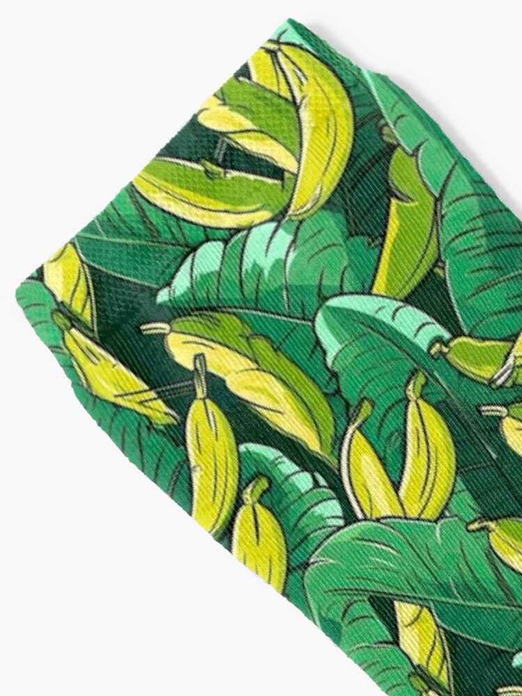 Disover cute banana leaf seamless | Socks