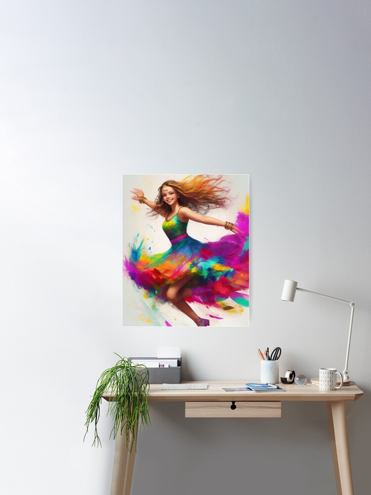 Beautiful Colorful Dance Poster for Sale by SanmanWorld