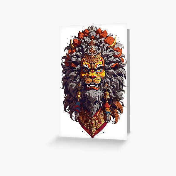 Premium Vector | Barbarian lion god