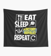 Eat Sleep Victory Royale Repeat Gamer Gift Wall Tapestry