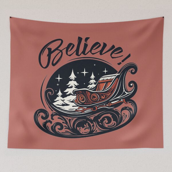 Item preview, Christmas: Believe Sleigh Ride designed and sold by Nange and Gabe.