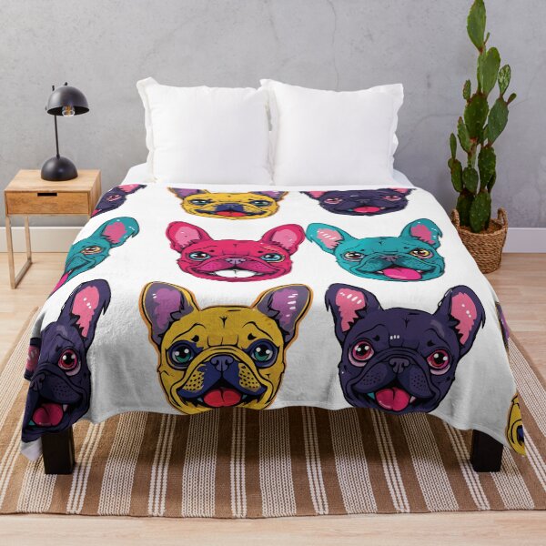 Item preview, Quartet of Multicolored French Bulldogs designed and sold by TheFrenchVegan.