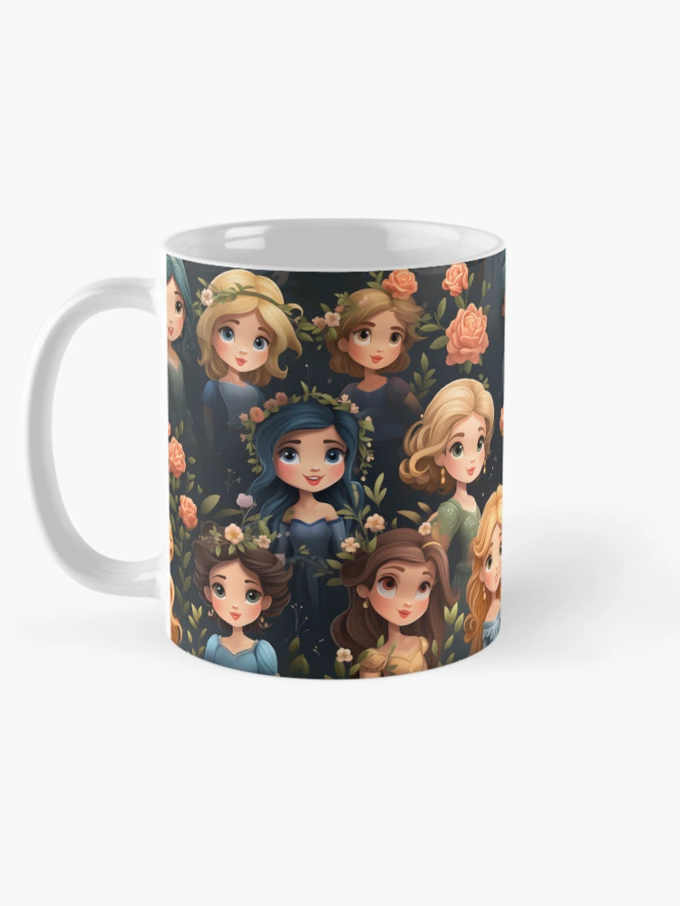 Thumbnail 5 of 6, Coffee Mug, Princesses Pattern 2 designed and sold by DigitalPatternx.