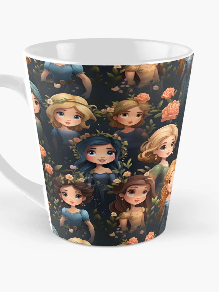 Thumbnail 3 of 4, Coffee Mug, Princesses Pattern 2 designed and sold by DigitalPatternx.